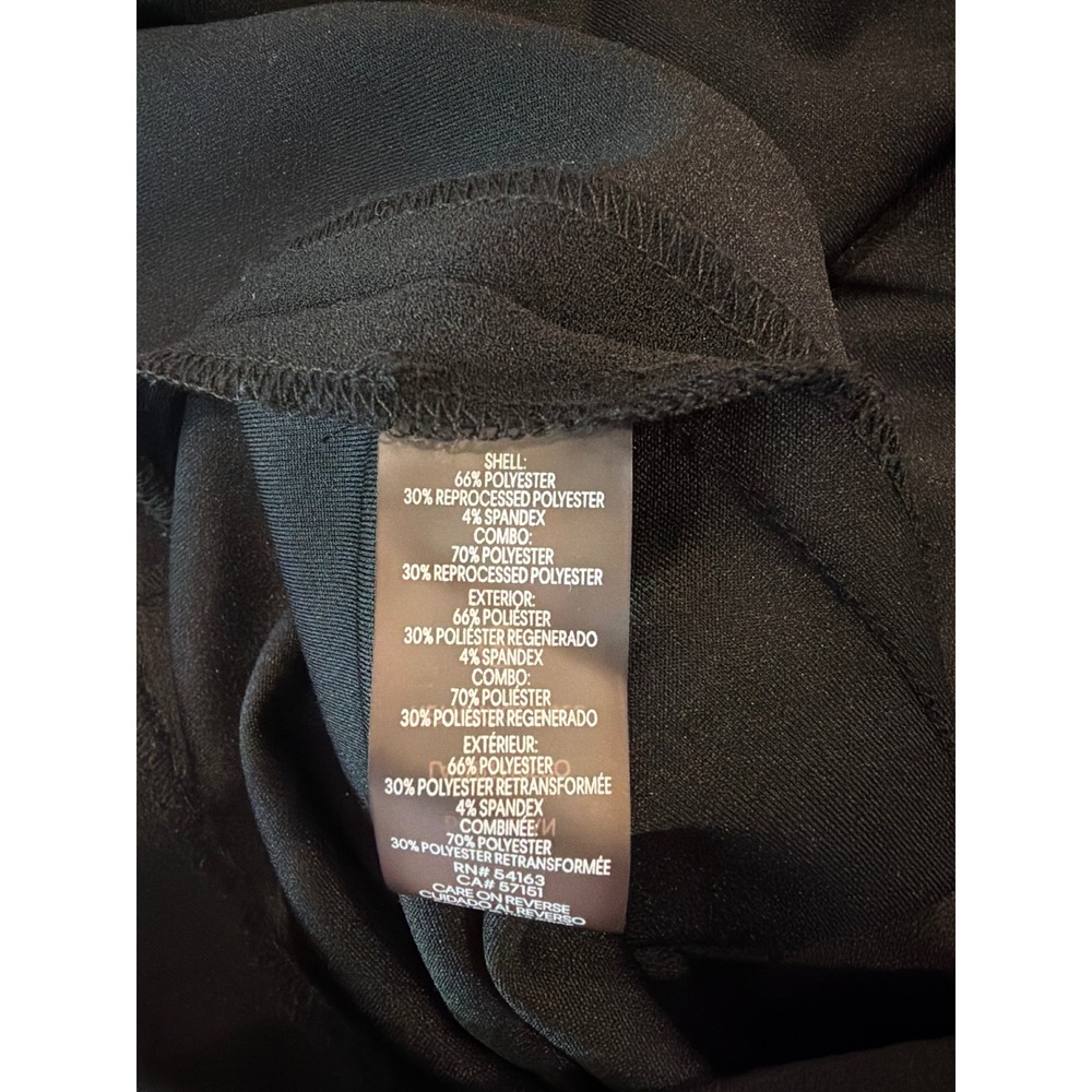Calvin Klein Black Mock Neck Tie Bow Sheer Sleeve Shift Dress CD3C1P2X Size 4 - Picture 7 of 10